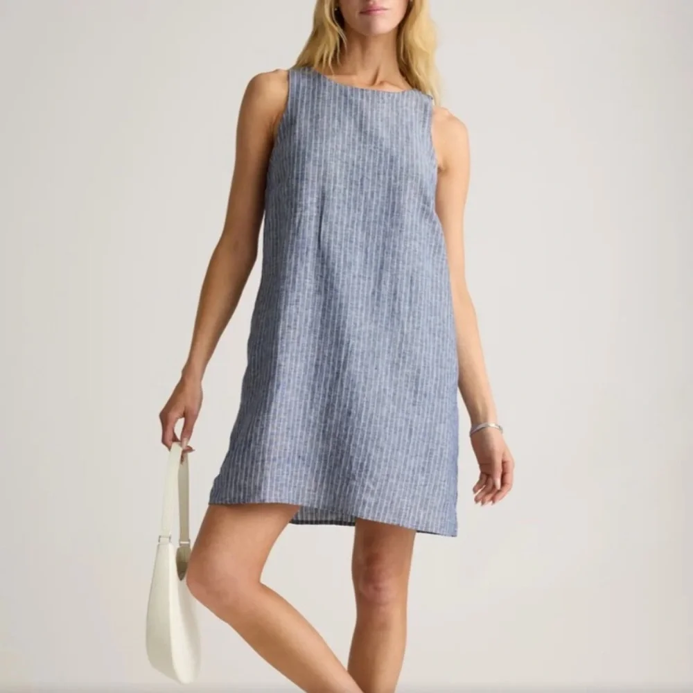 Quince 100% European Linen Tank Mini Dress Chambray Size XS - Picture 4 of 7